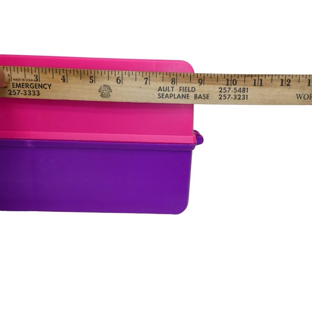 Vintage 80s Sassaby Makeup Case Caboodle Jewelry Organizer 1990s Tri Color